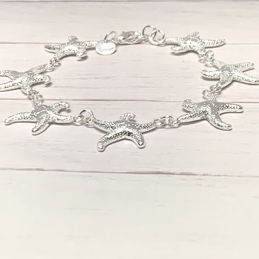 Sterling Silver Starfish Bracelet NEW! - Picture 2 of 5